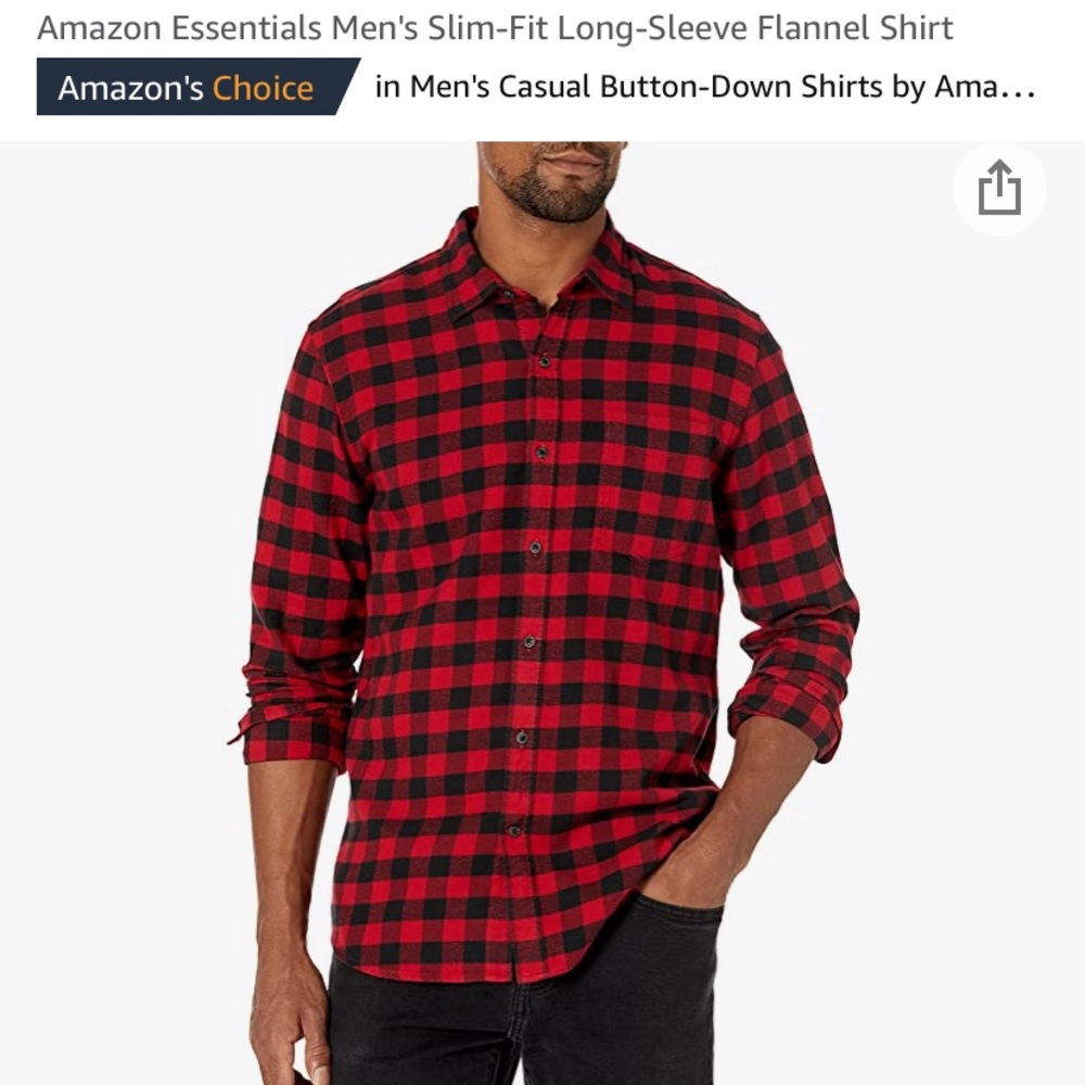 Men’s Slim Fit Long Sleeve Flannel Shirt